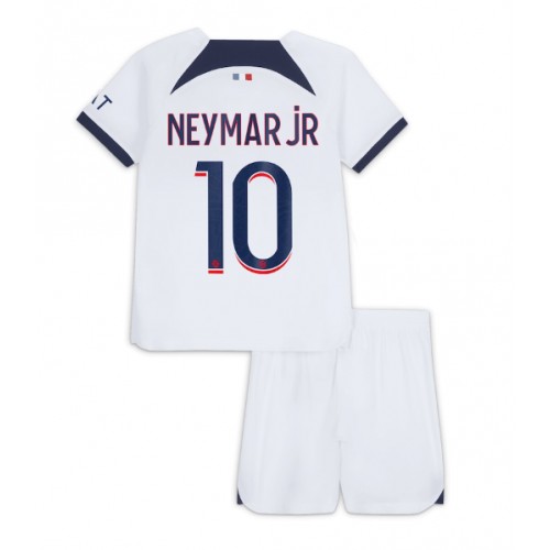 Paris Saint-Germain Neymar Jr #10 Bortedraktsett Barn 2023-24 Kortermet (+ Korte bukser) Paris Saint-Germain Neymar Jr #10 Bortedraktsett Barn 2023-24 Kortermet (+ Korte bukser)